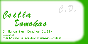 csilla domokos business card